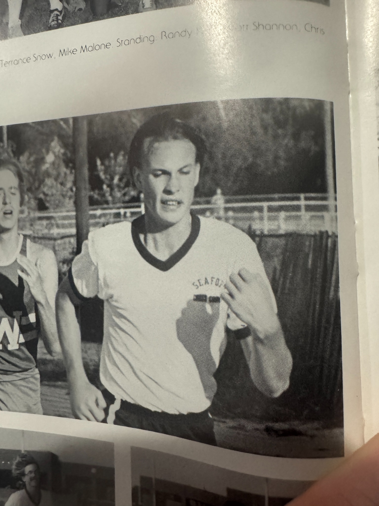 A Seaford runner during a track relay.